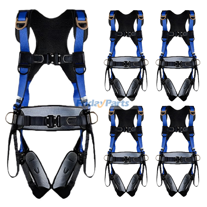 Hand & Power Tools 5 Point Full Body Safety Harness and Shock Absorbing Lanyard Set