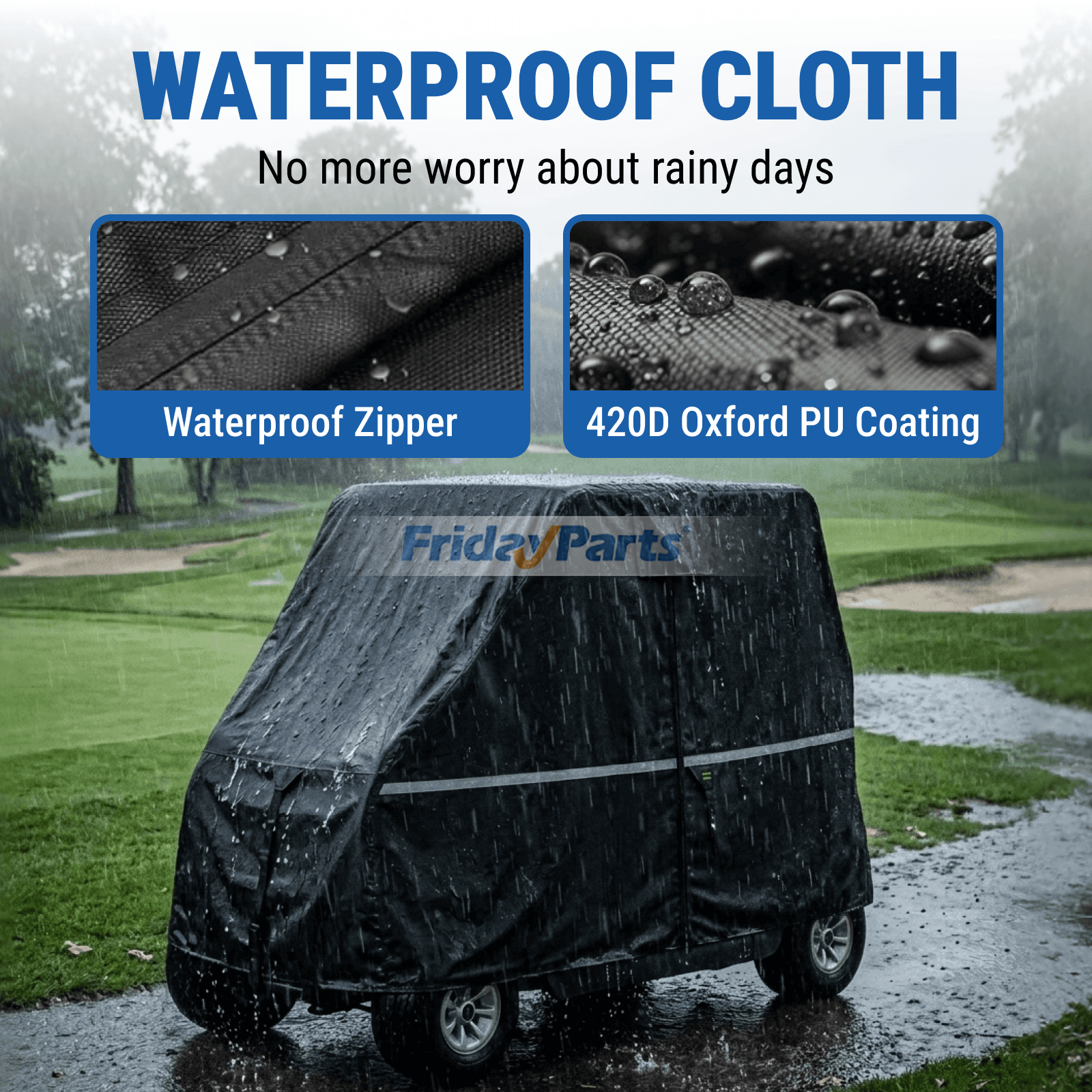 Housse imperméable pour voiturette de golf Pour AUTRE MARQUE