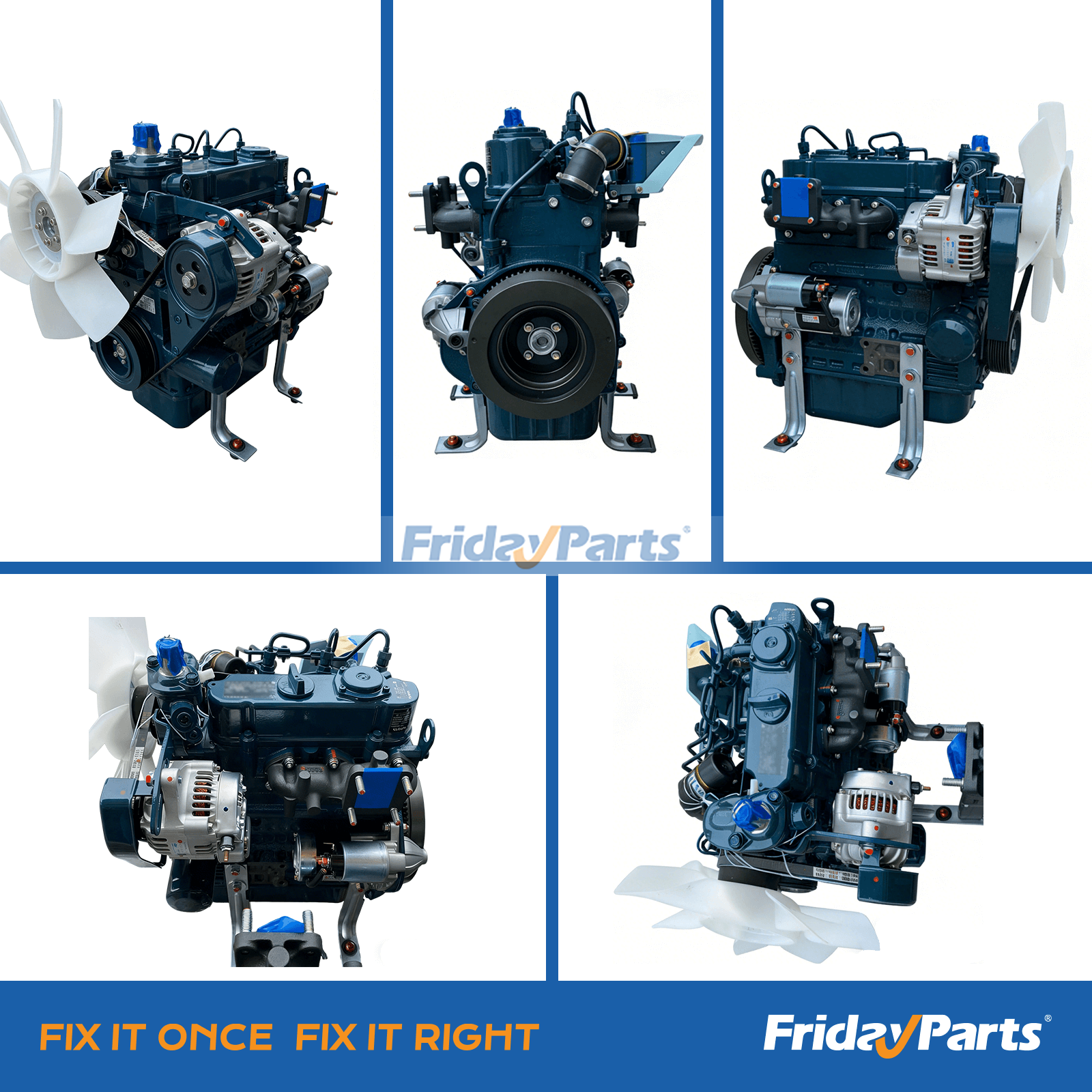Assemblage du moteurpour Nacelle Élévatrice,Compresseur d'Air,Compacteur,Grue,Bulldozer,Moteur,Pelle,Chariot Élévateur,Chargeur,Tracteur