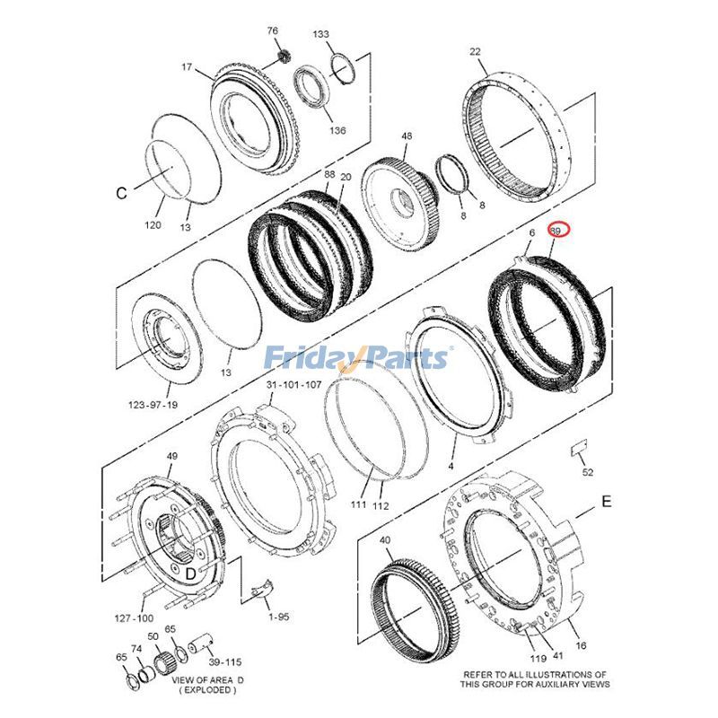 ブルドーザー,ローダー,トラクター,トラック,その他 1 PC 摩擦ディスクピラー CAT