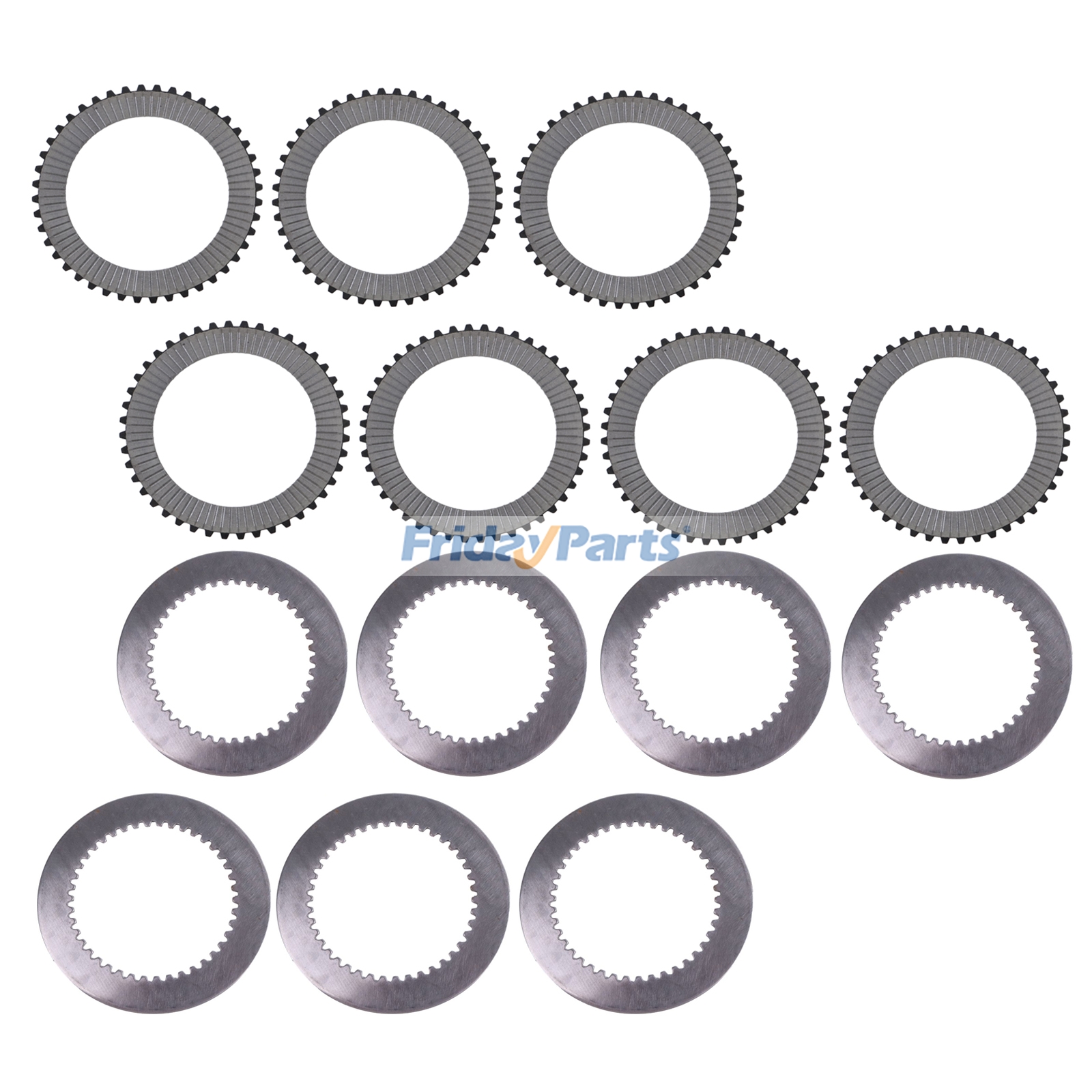 Kit de disques de friction T173637 T173638 pour moteurs John Deere 4045, 6068, 6081, 6090 et chargeurs 444H, 524K, 624H, 624P, 624K, 644K, 724K, 444G, 544P, 624L, TC44H et TC62H.