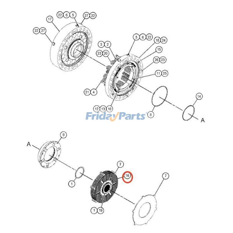 圧縮機,ブルドーザー,ローダー 摩擦ディスク