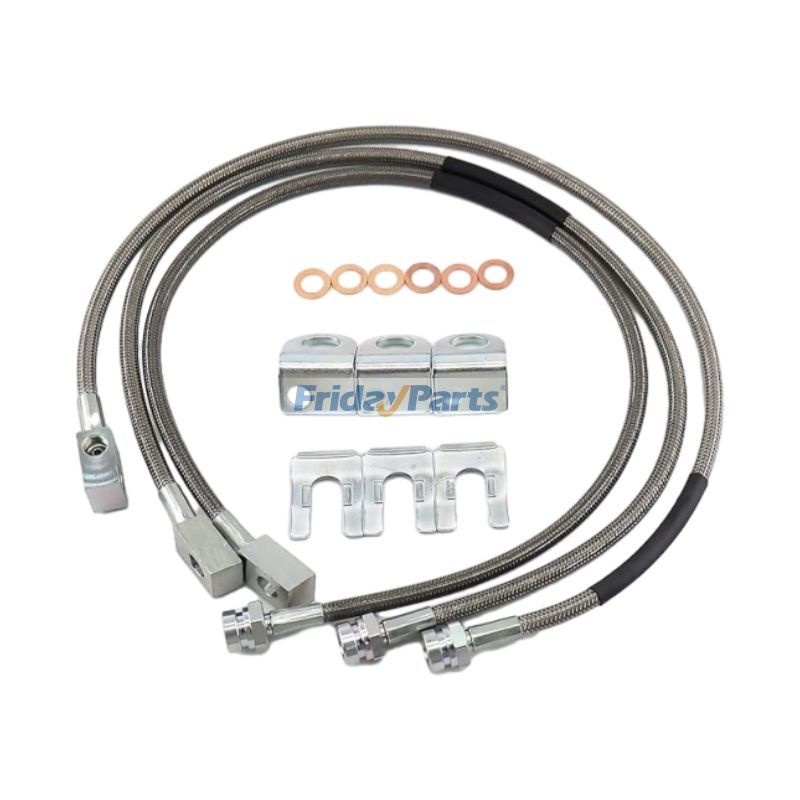 Verlängerter Bremsleitungsschlauchsatz vorn und hinten 89715 für Jeep Cherokee XJ 1984-2001 Wrangler TJ 1997-2006 YJ 1987-1995