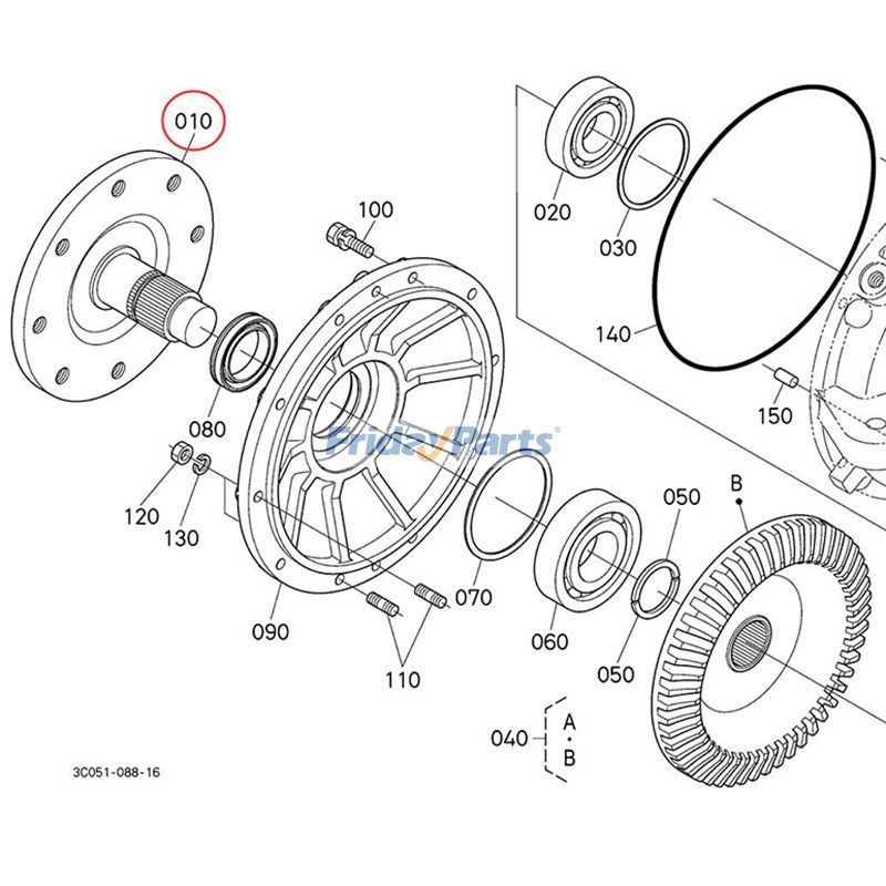 FridayParts Front Axle M5040 M5140 M5660 M7040