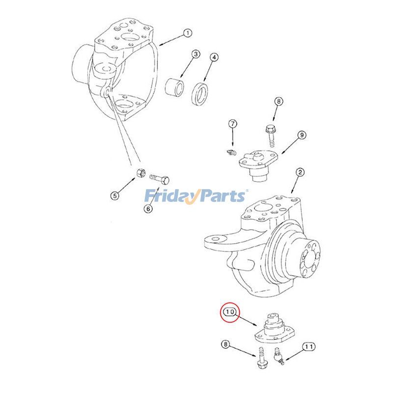  Front Axle Lower King Pin For CASE