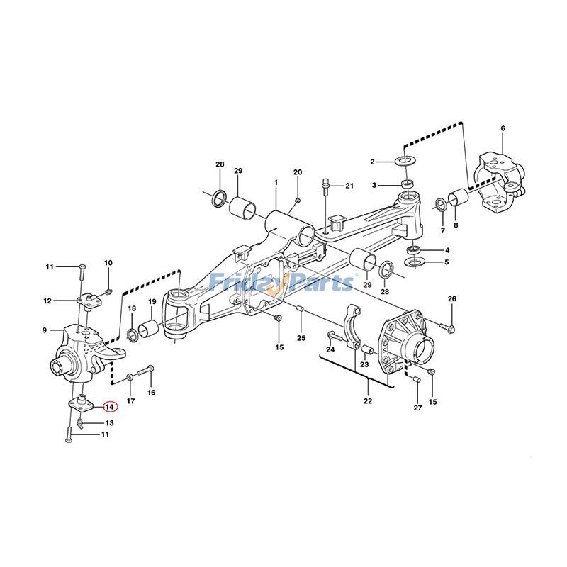  Front Axle Lower King Pin For VOLVO