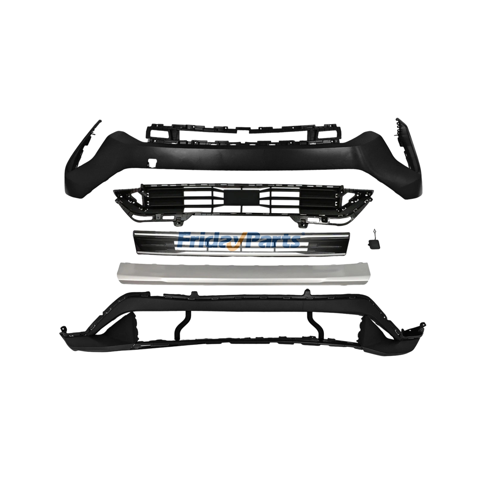 Front Bumper Cover Kit With Upper & Lower Grille KROT003940A for Kia K4 LX 2025-2026
