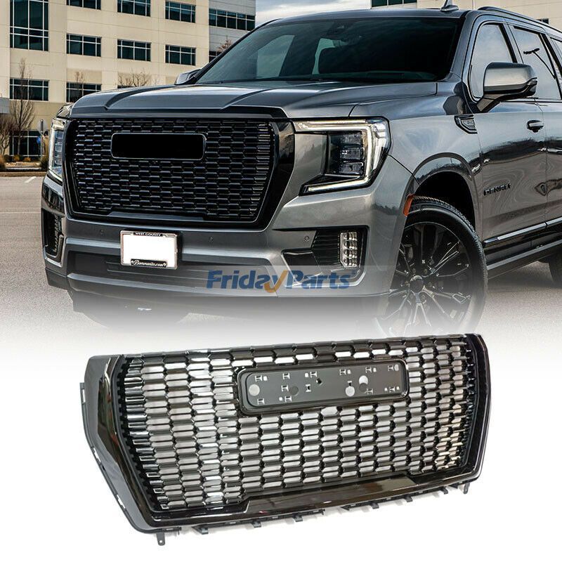 Kühlergrill für die Frontstoßstange in glänzendem Schwarz 84835783 für 2021-2022 GMC Yukon XL DL-Style
