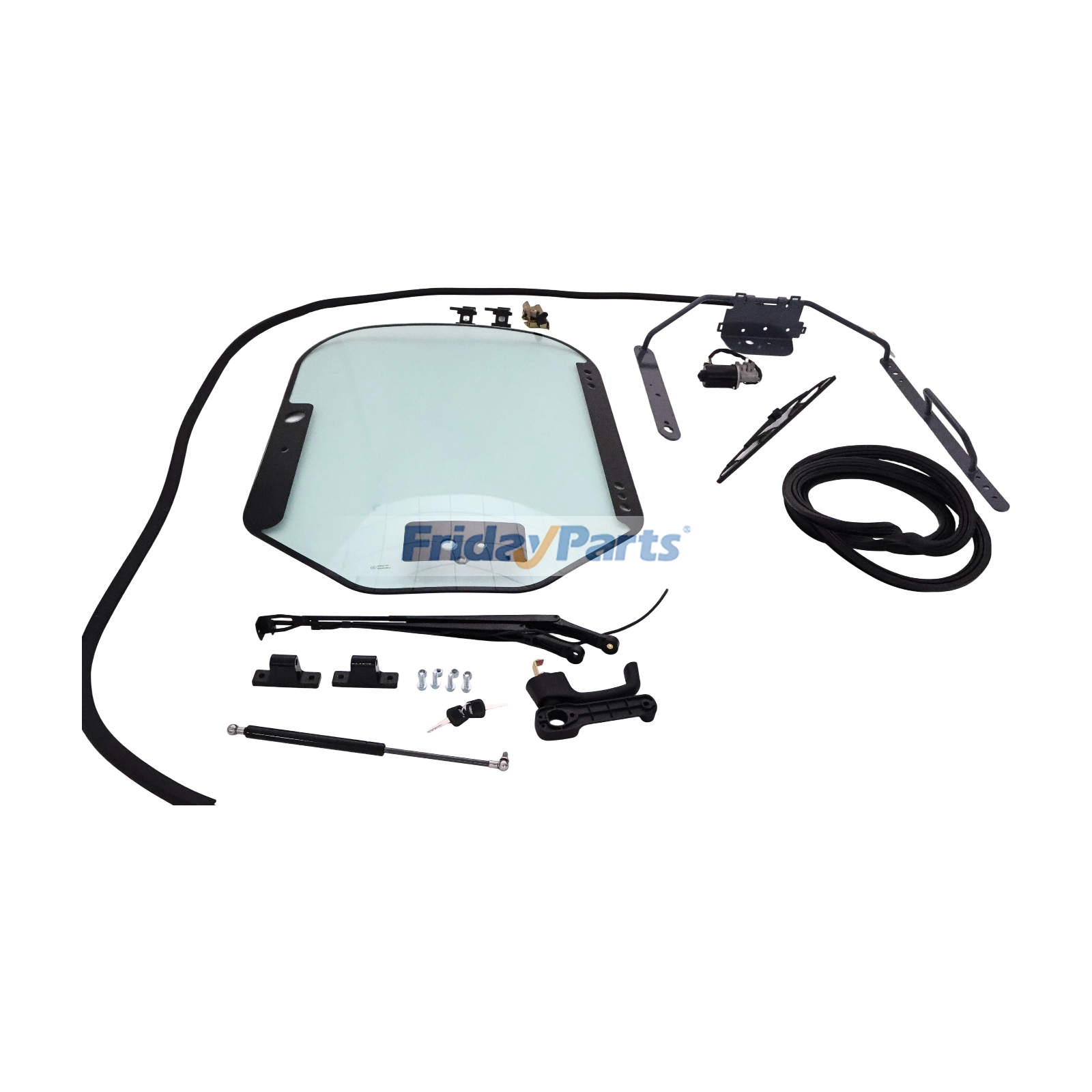 Front Door Glass Kit compatible with Loader