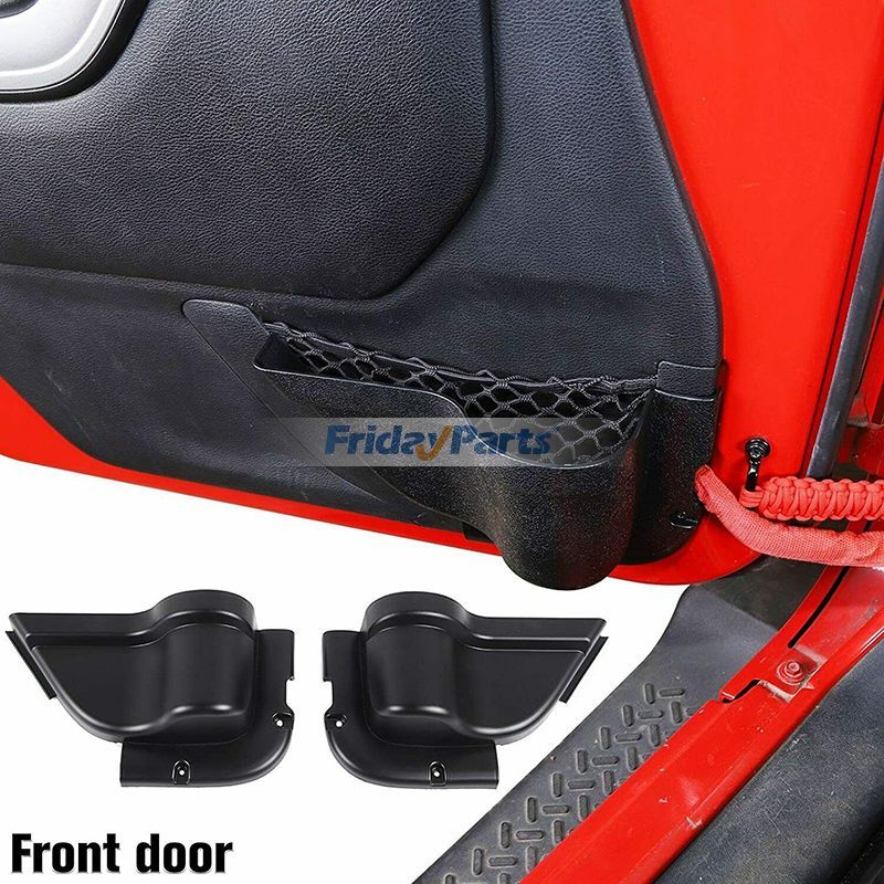 2 Pcs Vordertür Seite Einsatz Lagerung Box Tür Organizer Taschen für Jeep Wrangler JK JKU 2011-2018
