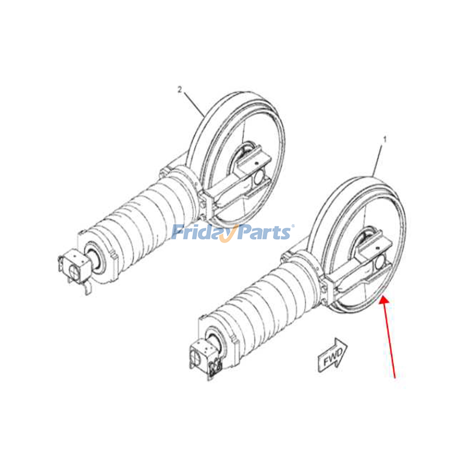 Polia guia dianteira 457-7377 para motor Caterpillar CAT C4.4 3054C, escavadeira 320D2 GC para Motor,Escavadora 