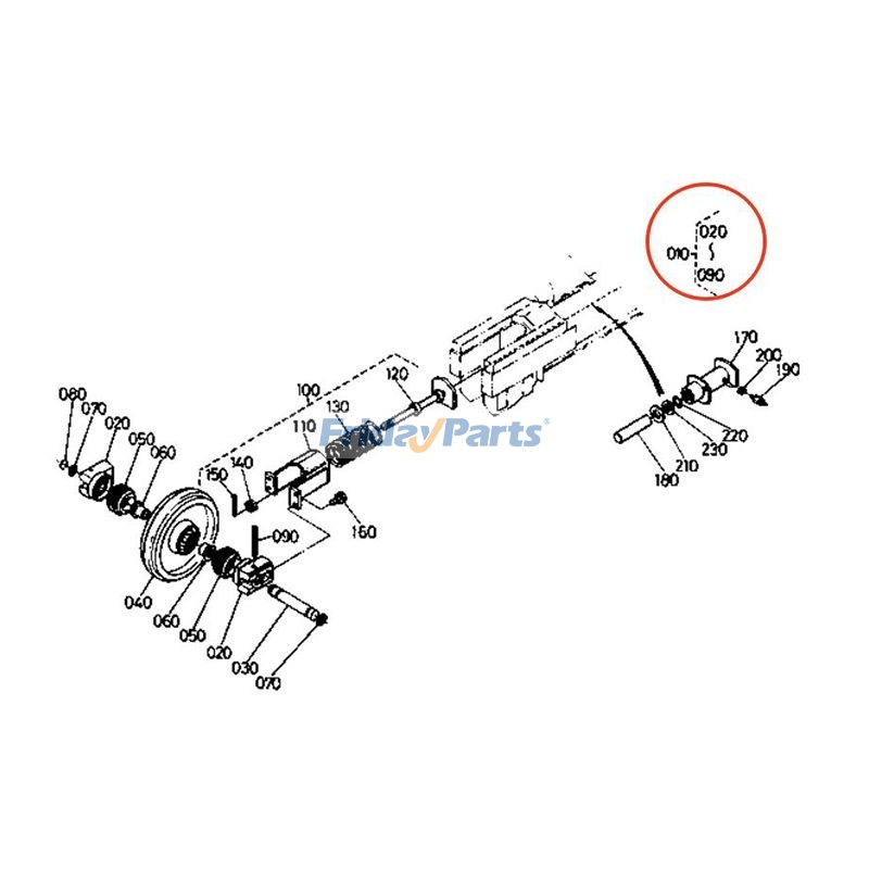 エクスカベーター フロントアイドラー