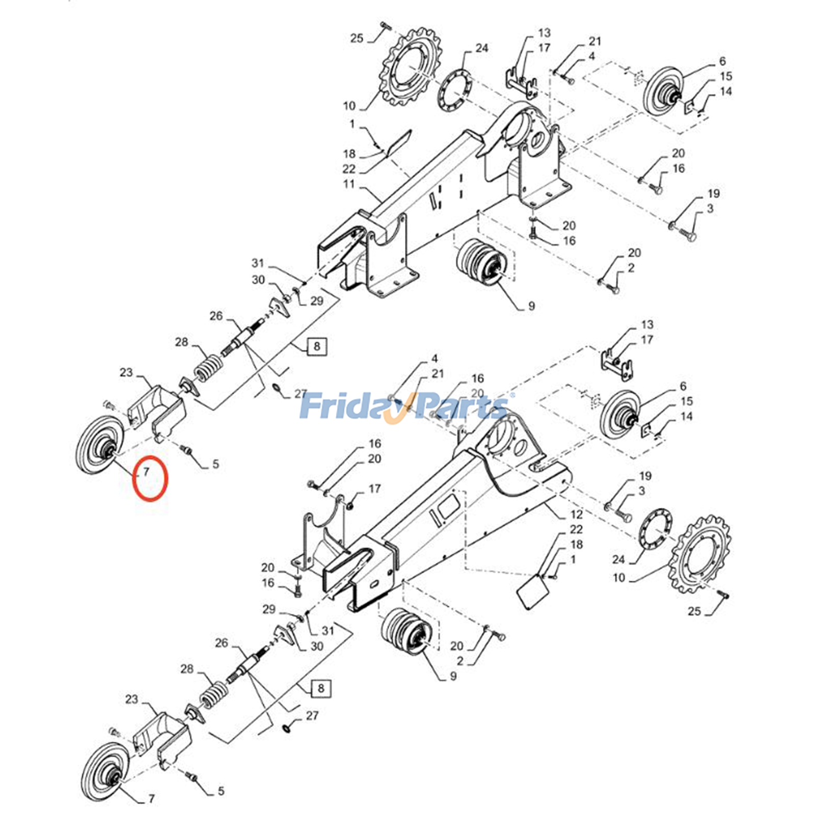 Front Idler for Loader
