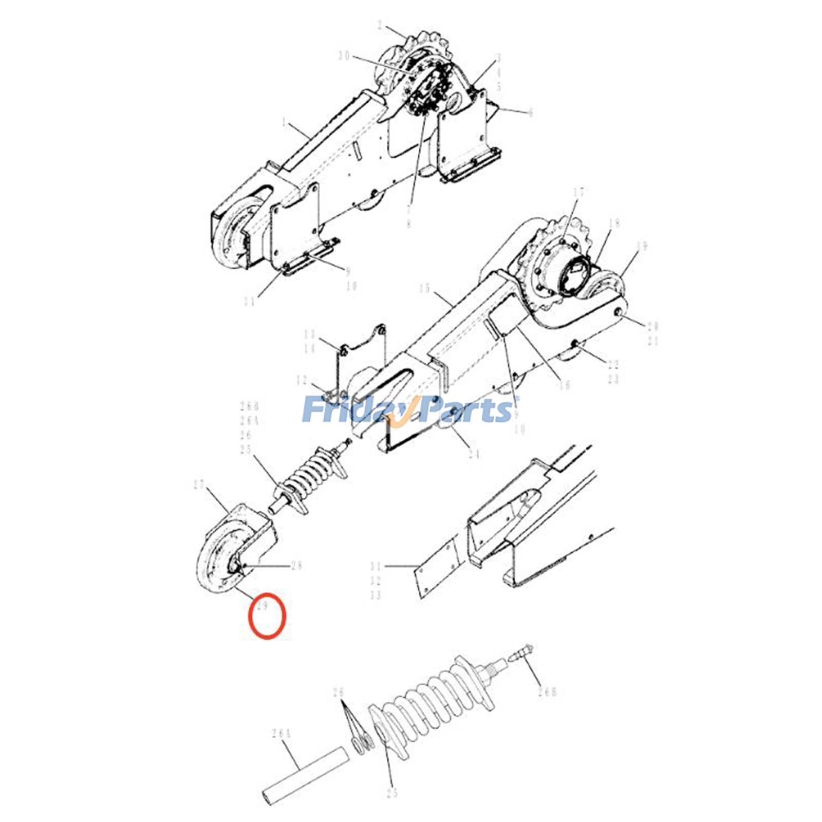 Front Idler for Loader