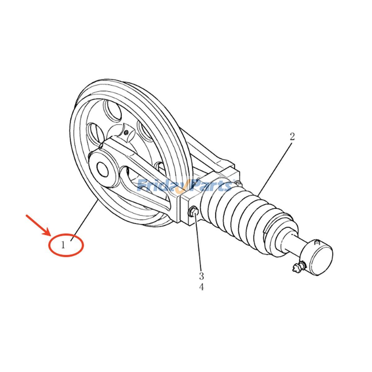 エクスカベーター フロントアイドラー