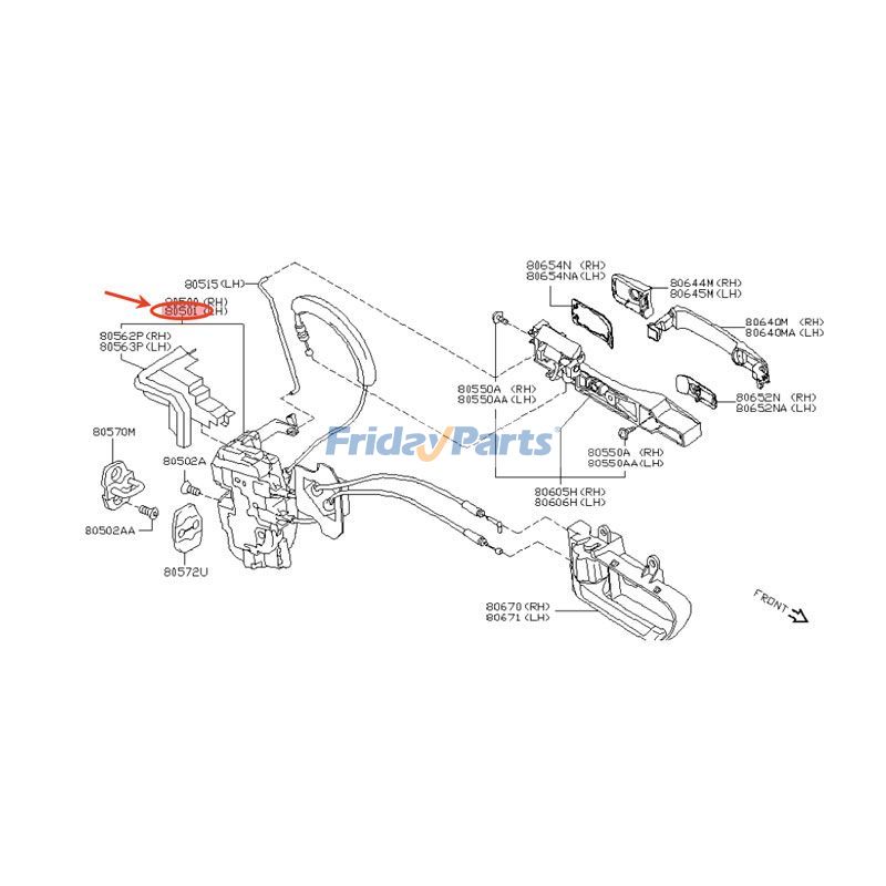 FridayParts Front Left Door Lock Latch Actuator