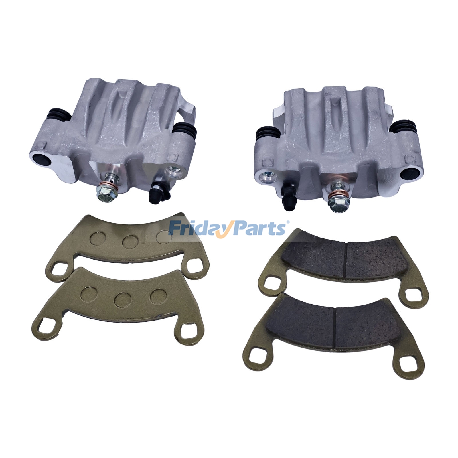 Juego de pinzas de freno delanteras izquierda y derecha con pastillas sin soporte de montaje para Polaris Ranger 1000 900
