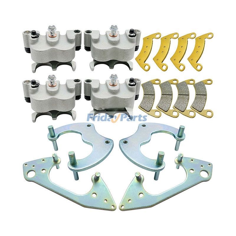 フロントリアブレーキキャリパー 4個セット パッド付き 1912255 1912256 1912141 Polaris RZR XP 1000 2015 2016-2022用