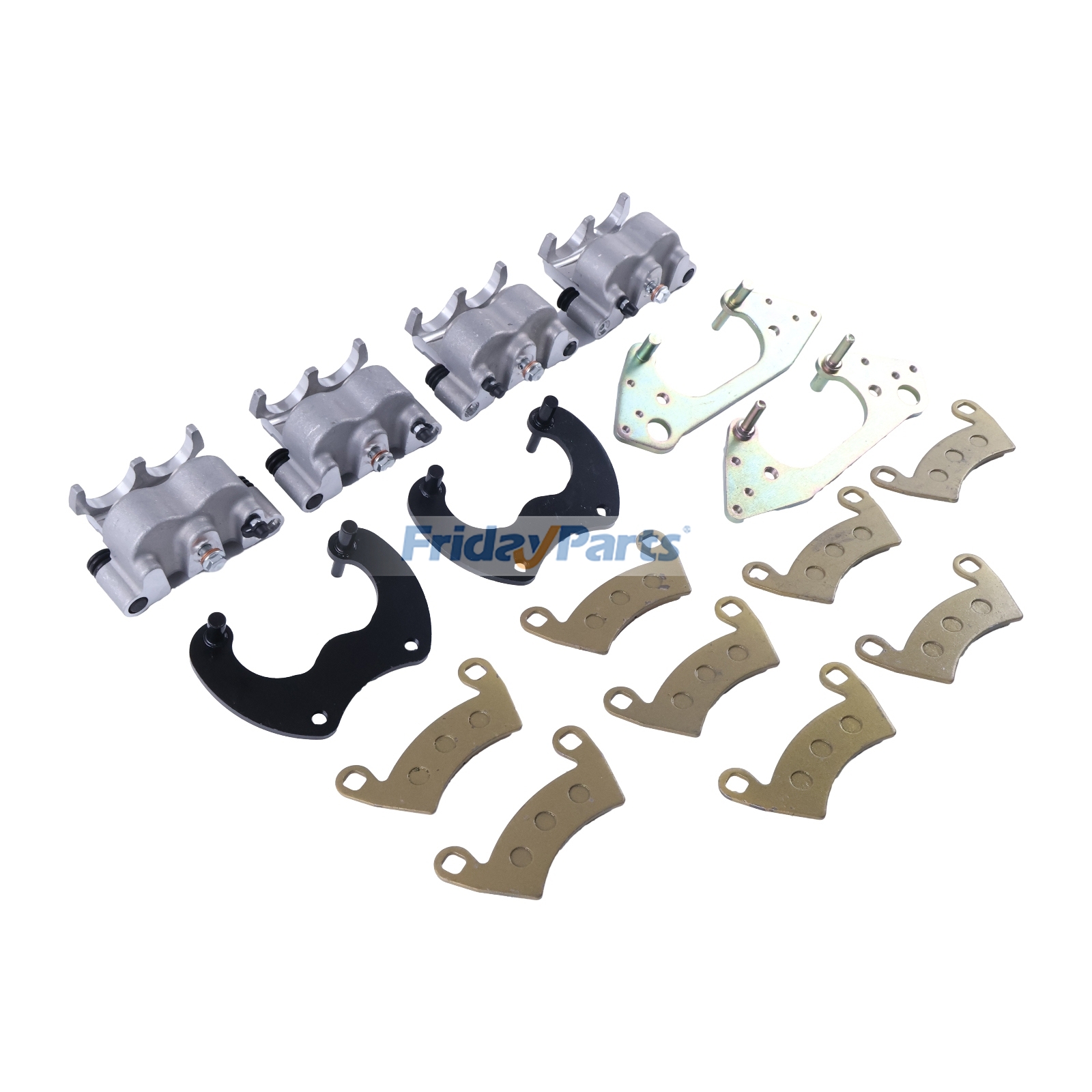 FridayParts Bremssättel vorne und hinten, alle 4 mit Belägen