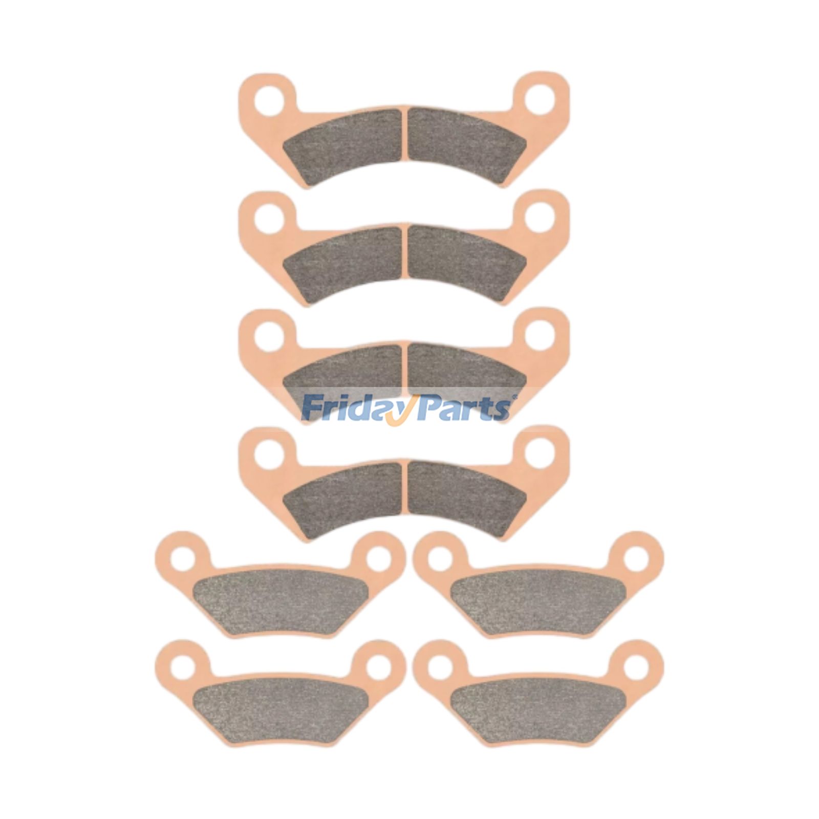 John Deere UTV Gator XUV 625i 825i 825E 825M 855D 855E 855M用 フロント＆リアブレーキパッドセット AM141182 AM140607