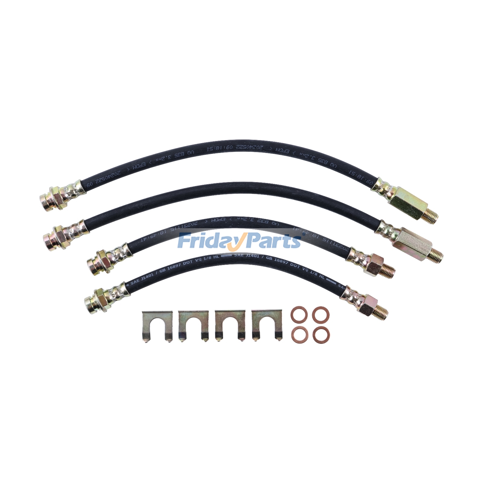 Front & Rear Disc Brake Hose Kit for Chevrolet 1965-1982