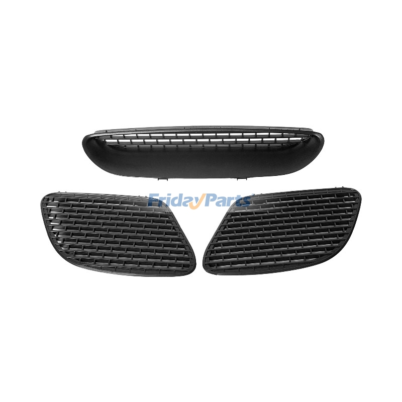 Front-Obere-Motorhaubenblende mit Lufthutze, Kühlergrill-Set 68184352AB 68184353AB 68184348AD für Dodge Challenger 2015-2023