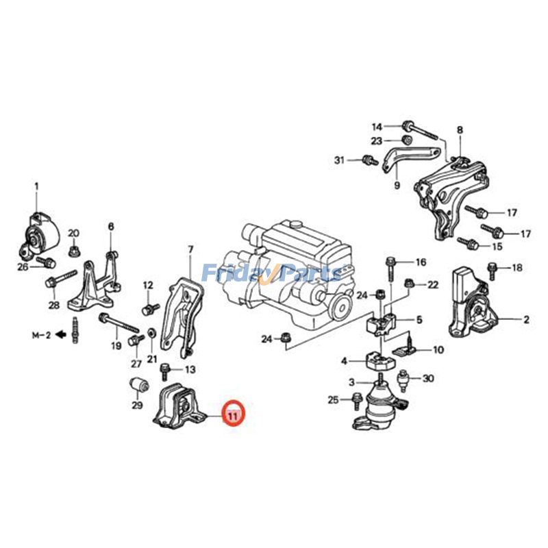 Front Engine Motor Mount for Vehicle