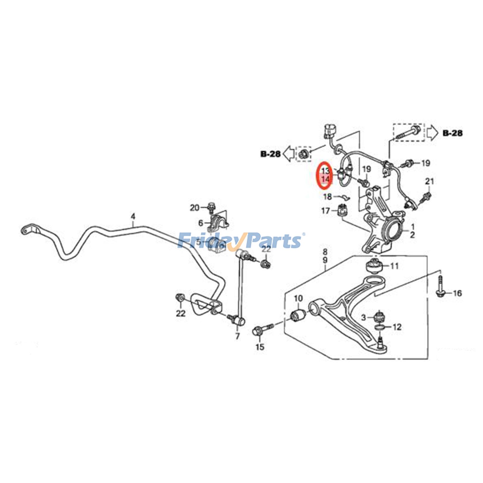 FridayParts ABS-Geschwindigkeitssensor