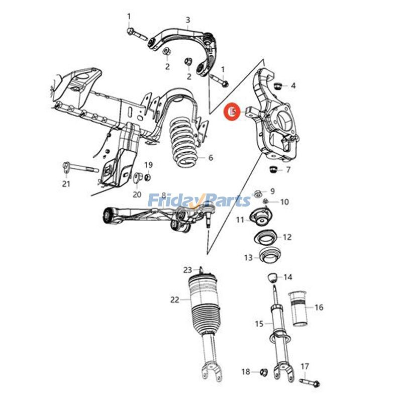 Muñón de dirección delantero derecho 698-238 para Dodge 2003-2020 Ram 1500 2021-2023 Ram 1500 Classic Para Dodge