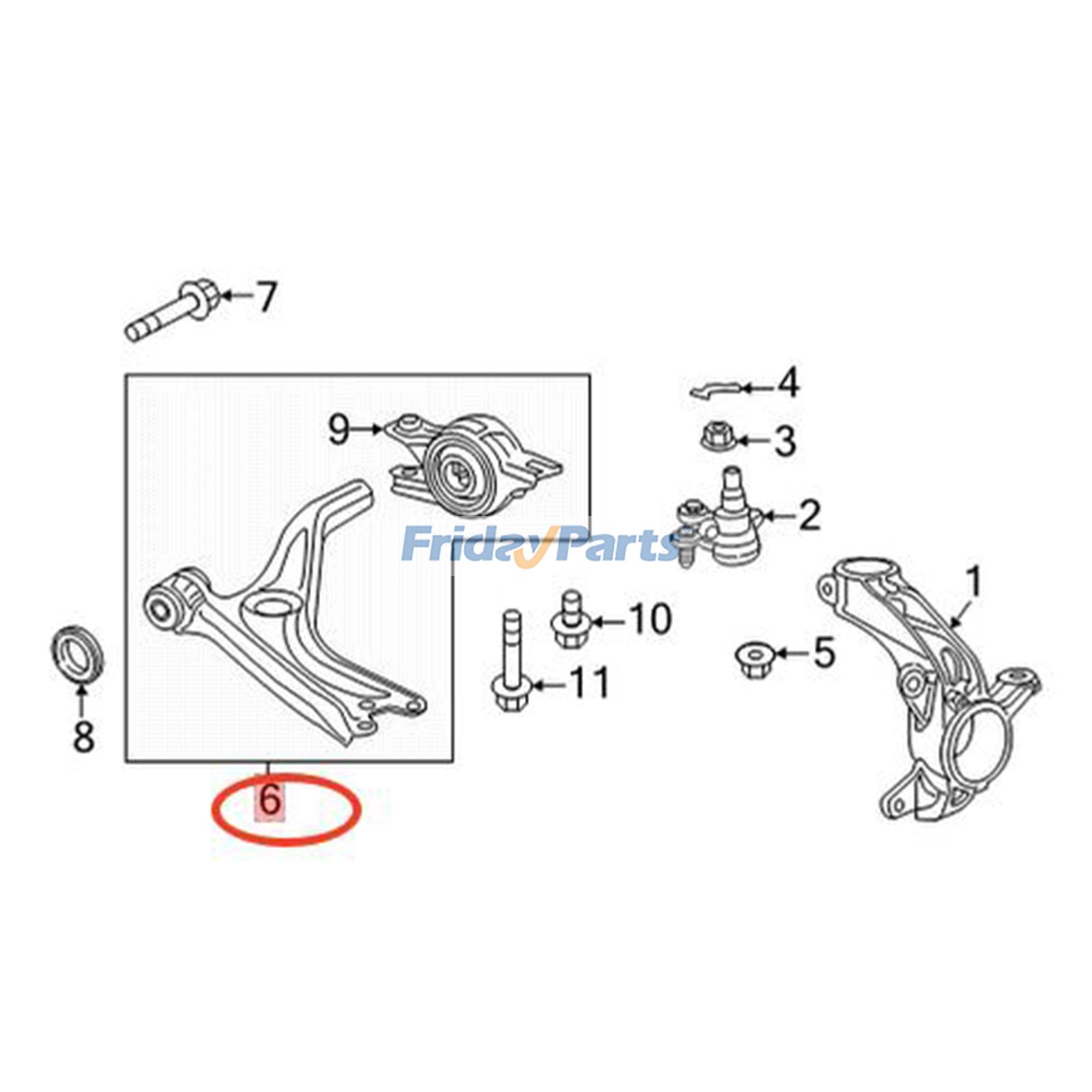 FridayParts Unterer Querlenker