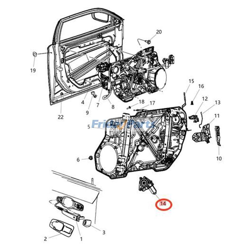 Moteur de lève-vitre de FridayParts