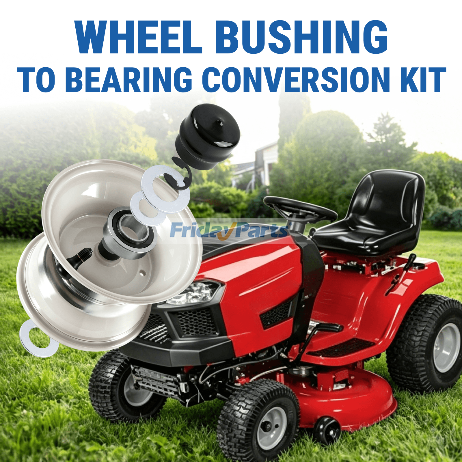 Kit de conversión de buje a rodamiento de rueda delantera 532124959 para tractor cortacésped Husqvarna Craftsman AYP Para Husqvarna