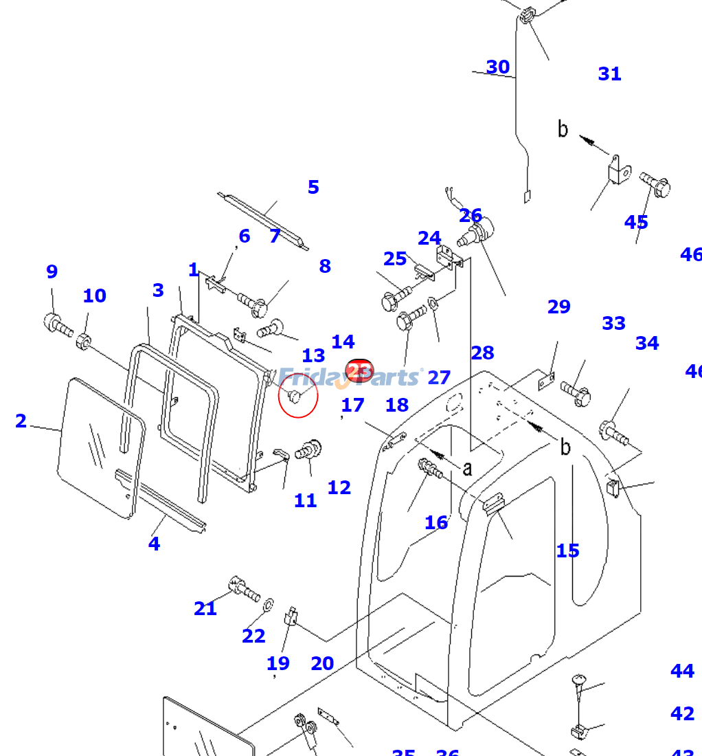 エクスカベーター キャブフロントウィンドウローラー 4個 PC60-7 PC70-7 PC210-6 PC220-6 PC230-6 PC300-6 PC350-6 PC400-6