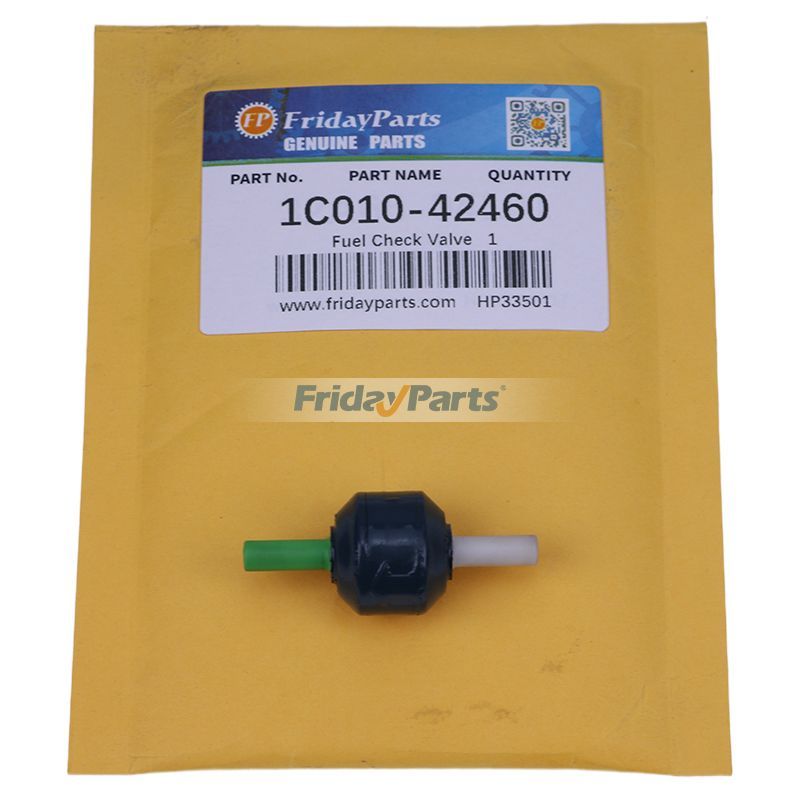 Fuel Check Valve 1C010-42460 for Kubota Engine V3300 V3600 V3800 Tractor L3301DT L3301F L3301H