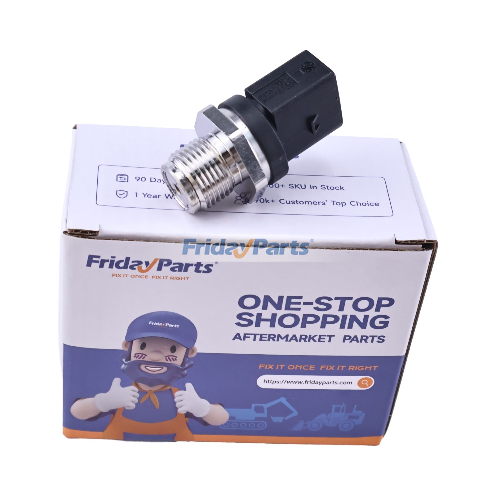 Fuel Distributor Pressure Sensor 0071530228 for Detroit Engine DD13 Mercedes-Benz Truck Actros-Mp4 Sprinter