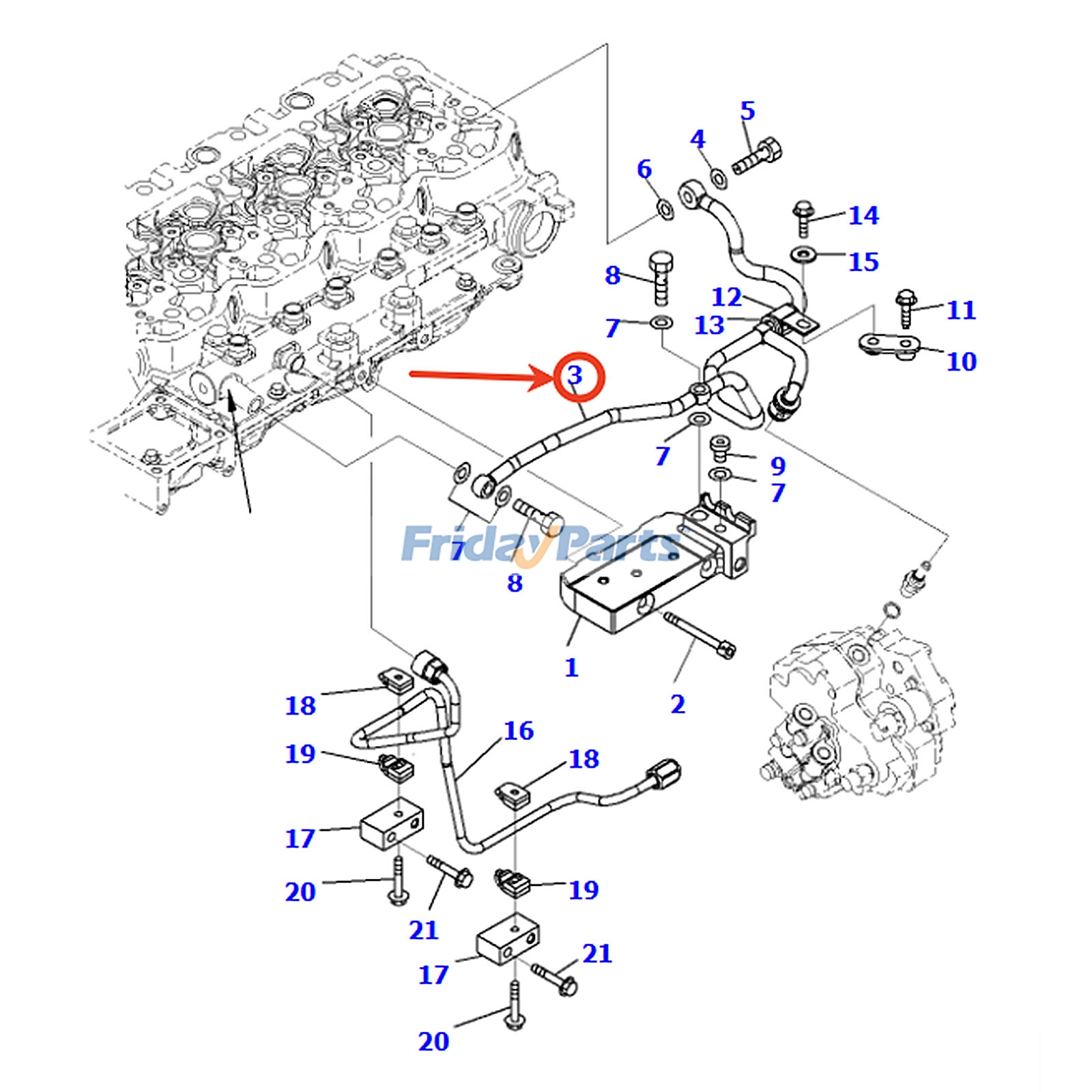 Fuel Drain Tube for Engine,Excavator,Forklift,Loader,Motor Grader