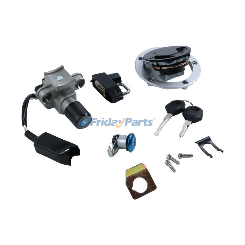 Fuel Filler Cap Ignition Switch Lock Assembly with Keys 27005-0612 27005-0685 27016-5393 for Kawasaki BR125 Z125 PRO 2017-2023