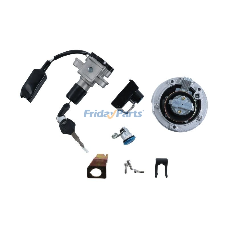 Conjunto de bloqueo del interruptor de encendido de la tapa de llenado de combustible con llaves 27005-0612 27005-0685 27016-5393 para Kawasaki BR125 Z125 PRO 2017-2023 de FridayParts