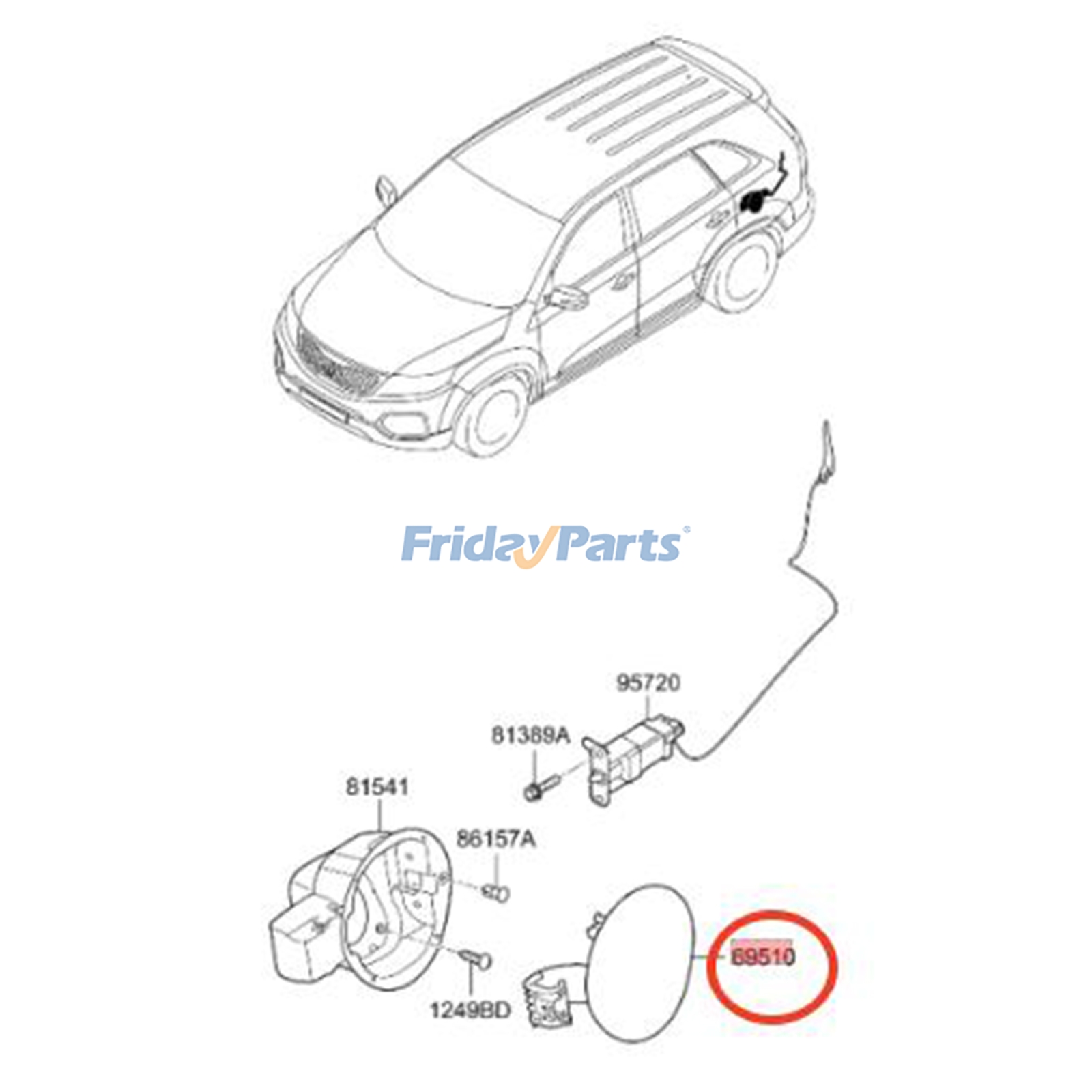  Fuel Filler Door Cap For Kia