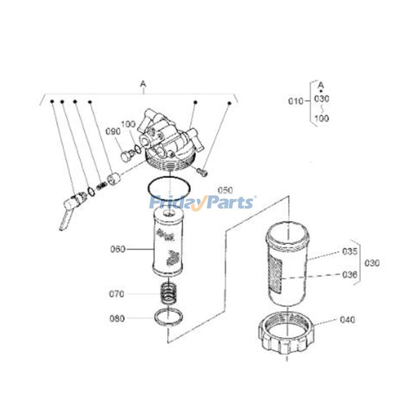 Kraftstofffilterfür Bagger,Lader,TraktorFür KUBOTA