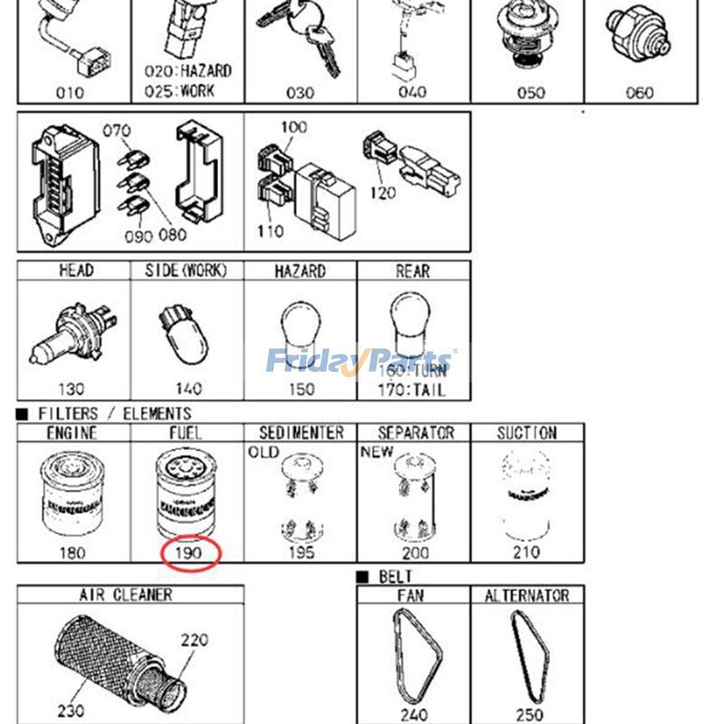 Compra Filtro de combustible 1G772-43560 para tractor Kubota M5040 M5140 M6040 M7040 en Fridayparts