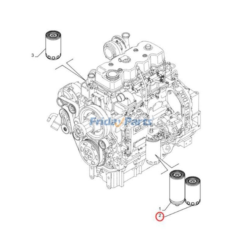 Fuel Filter 84412164 for Iveco FPT F4DFE Engine CASE 586H 588H 5130 ...
