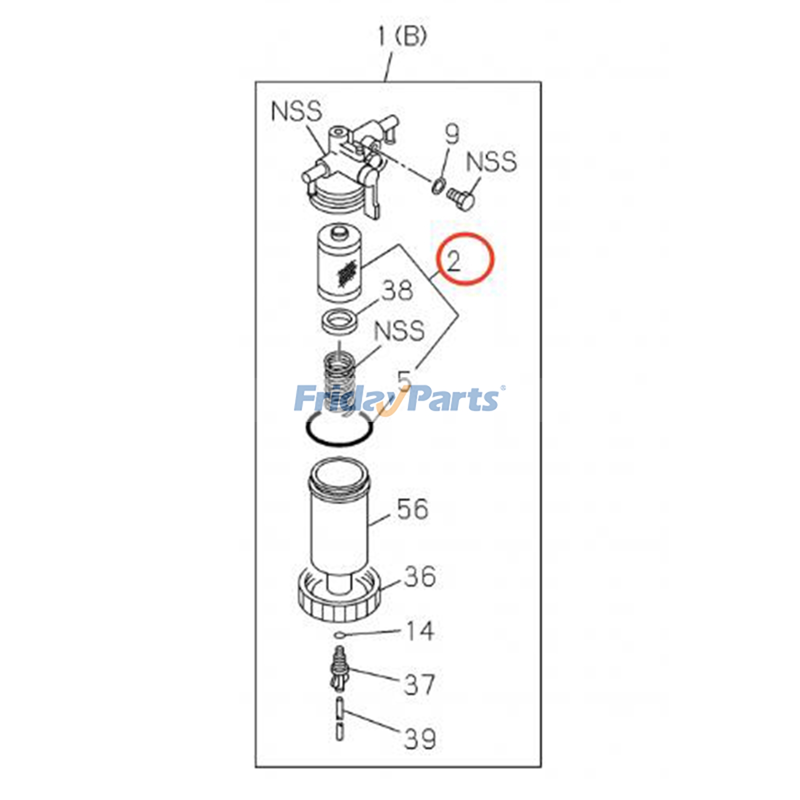 Filtro de combustible 8972133810 para motor Isuzu 3LD1 4LE1 Excavadora ZAXIS27U ZAXIS35U ZAXIS75US-3 Cargadora LX20-2 Para HITACHI