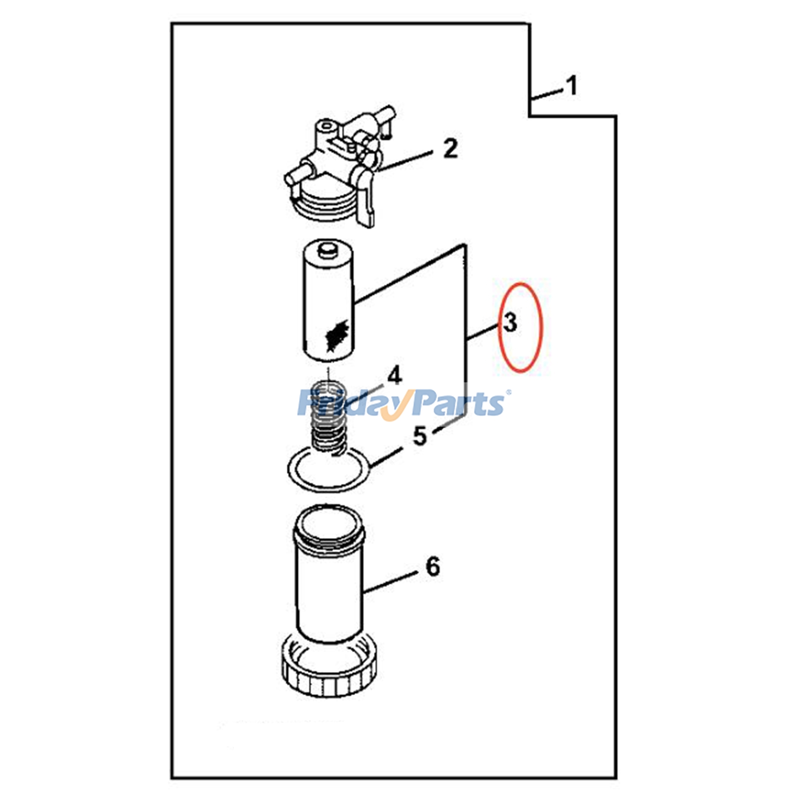 Filtro de combustible 8972133810 para excavadora John Deere 75D 85D 35ZTS 27ZTS Para JOHN DEERE