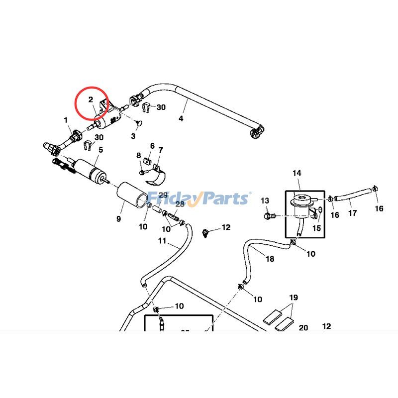 Fuel Filter AM117584 for John Deere Tractor X720 X724 X728 X729 X730 X734 X738 X739