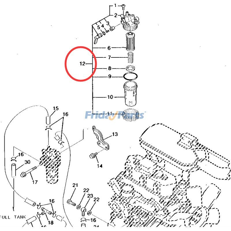 FridayParts Fuel Filter John Deere