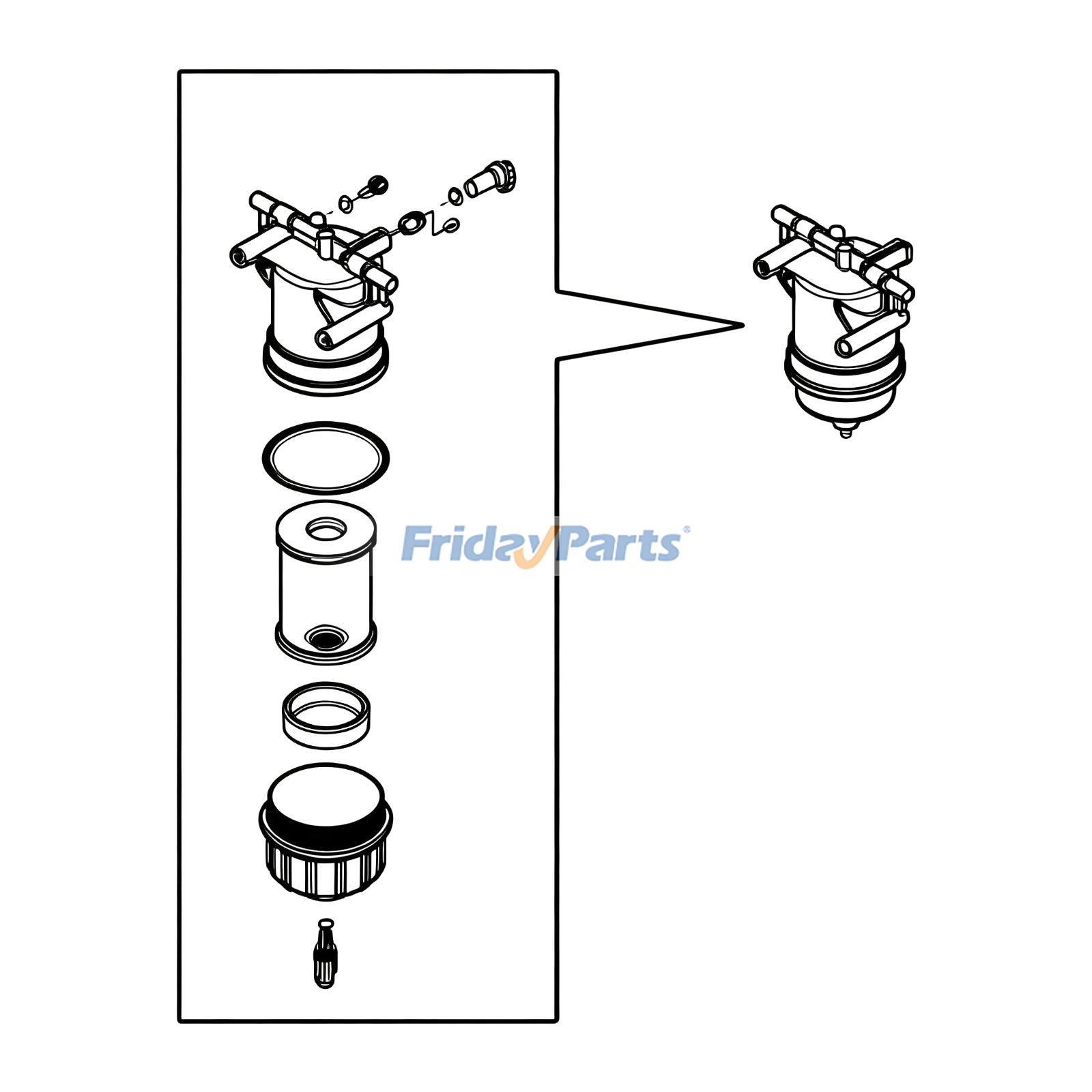 Fuel Filter Assembly for Engine,Excavator