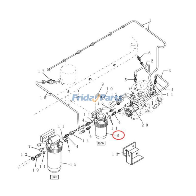 Fuel Filter Assembly For CASE Tractor