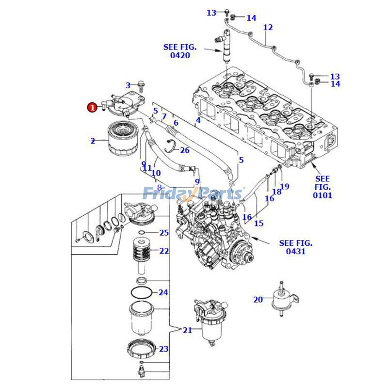 KOMATSU用エクスカベーター用燃料フィルターブラケット