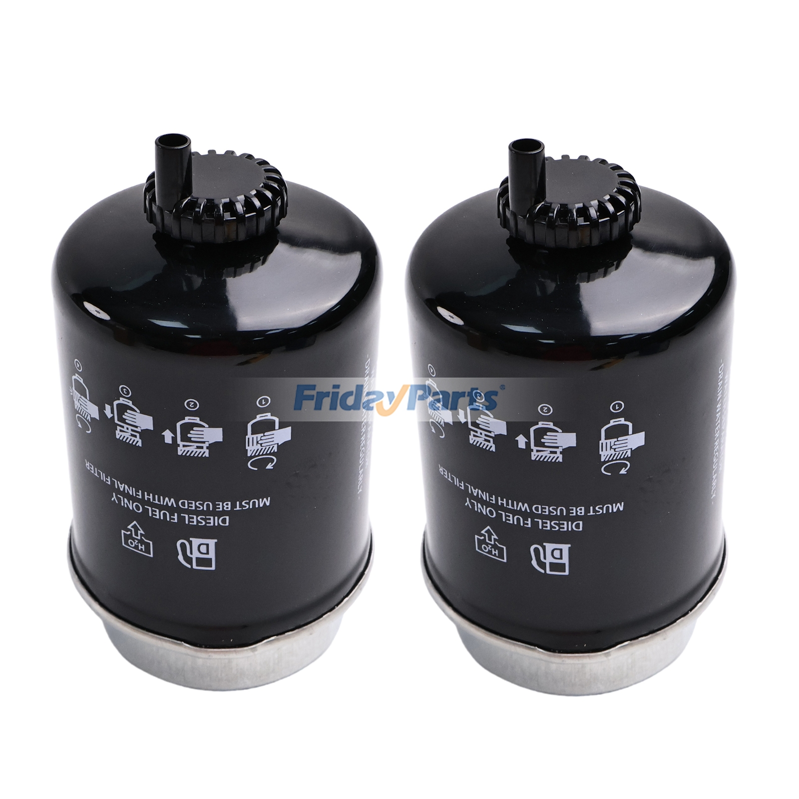 2 Pieces Fuel Filter RE533026 for John Deere Engine 3029 4045 Tractor 4120 4320 4520 4720 5085E 5100R 6130 6230 6330 6430 7130 Loader 319D 320D 323D 